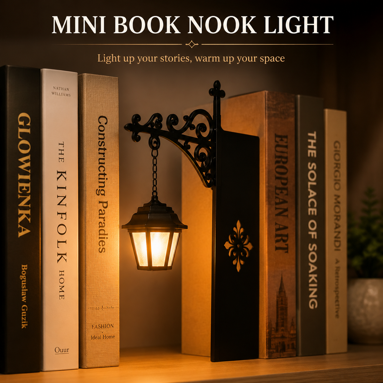 Mini Vintage Bookshelf Lamp, Cozy LED Book Nook Light for Home Decor, Unique Party Gift & Housewarming Gift for Book Lovers