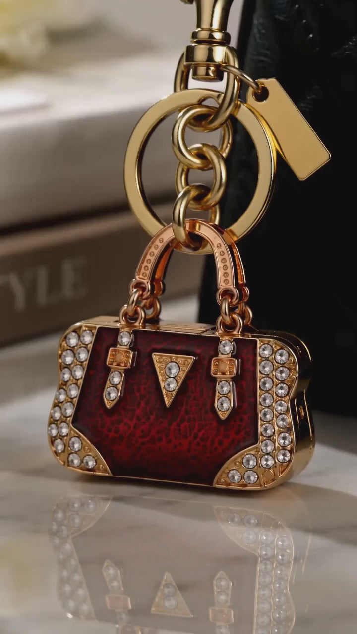 Luxury Mini Handbag Keychain, Rhinestone Purse Charm, Cute Bag Pendant Accessories for Women, Fashion Gift