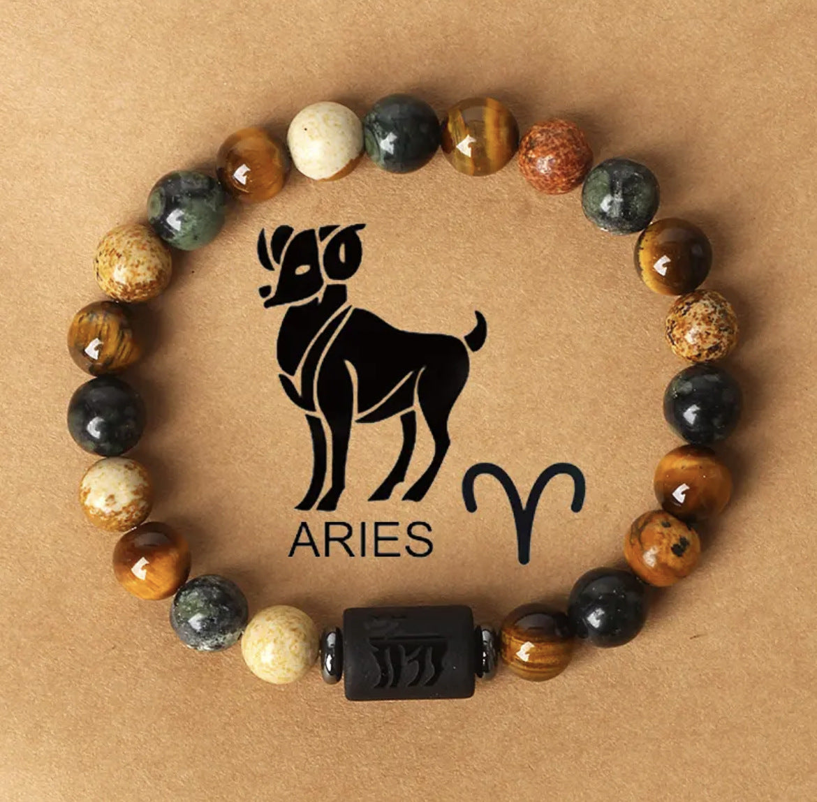 KONGRIA Zodiac Natural Stone Bracelet – 12 Zodiac Energy Beaded Bracelet