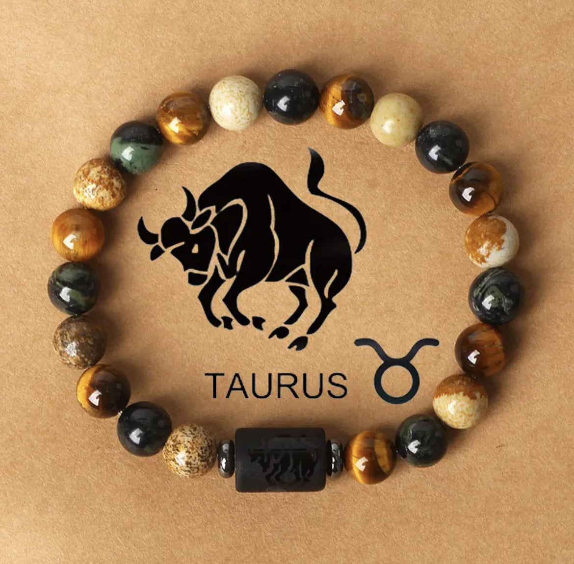 KONGRIA Zodiac Natural Stone Bracelet – 12 Zodiac Energy Beaded Bracelet