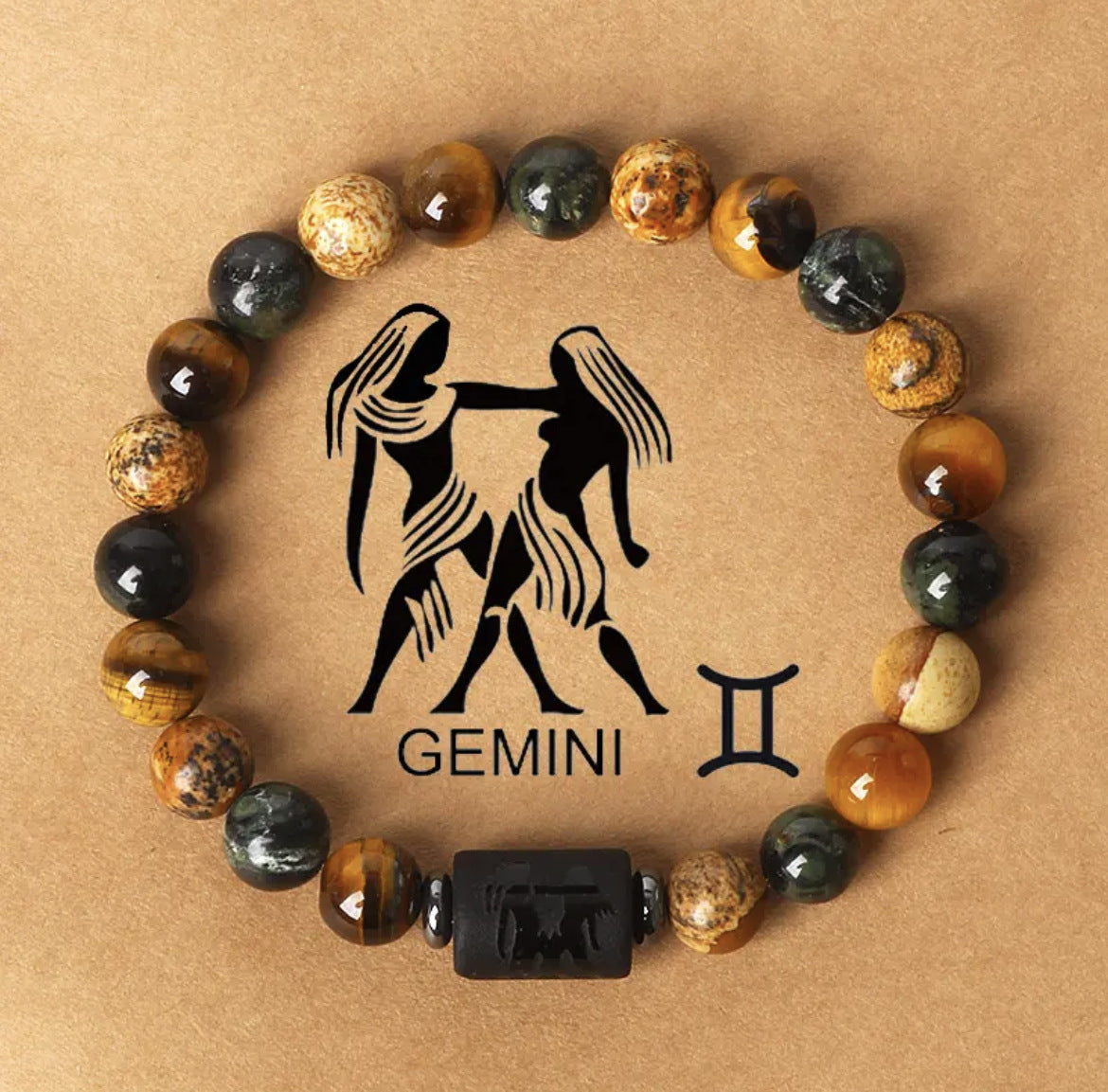 KONGRIA Zodiac Natural Stone Bracelet – 12 Zodiac Energy Beaded Bracelet