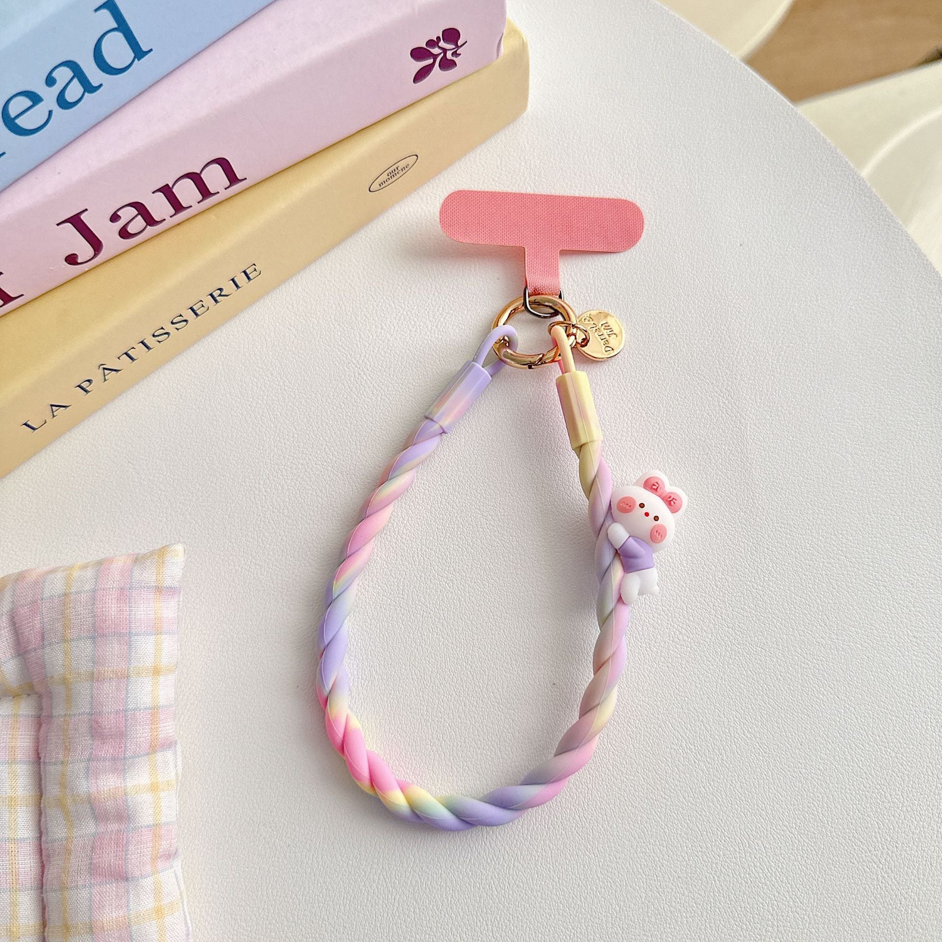 KONGRIA Cute Silicone Braided Phone Wrist Strap – Universal Phone Charm Lanyard