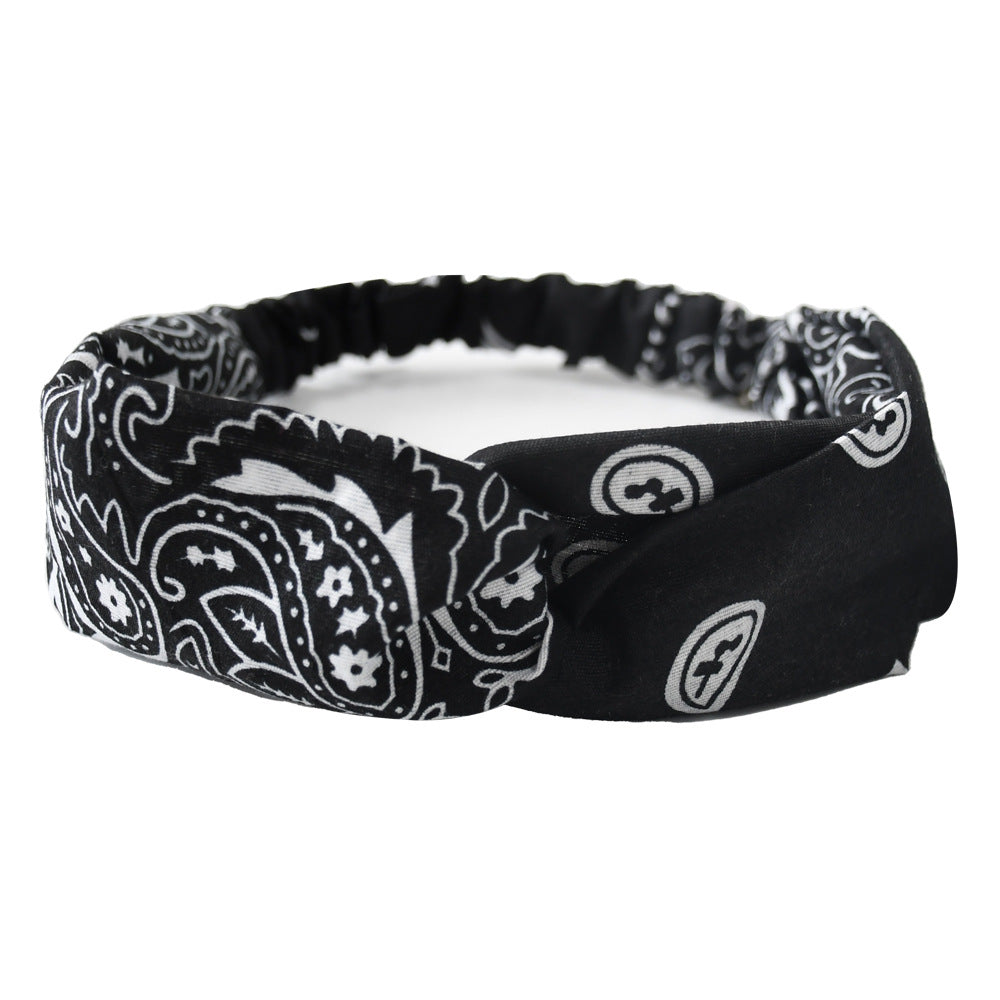 KONGRIA Vintage Bandana Headband – Stretch Twist Hair Band for Women