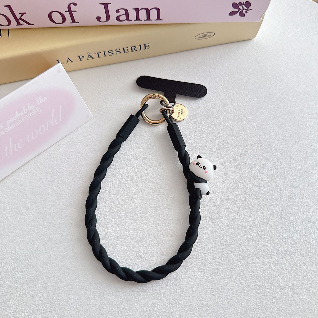 KONGRIA Cute Silicone Braided Phone Wrist Strap – Universal Phone Charm Lanyard