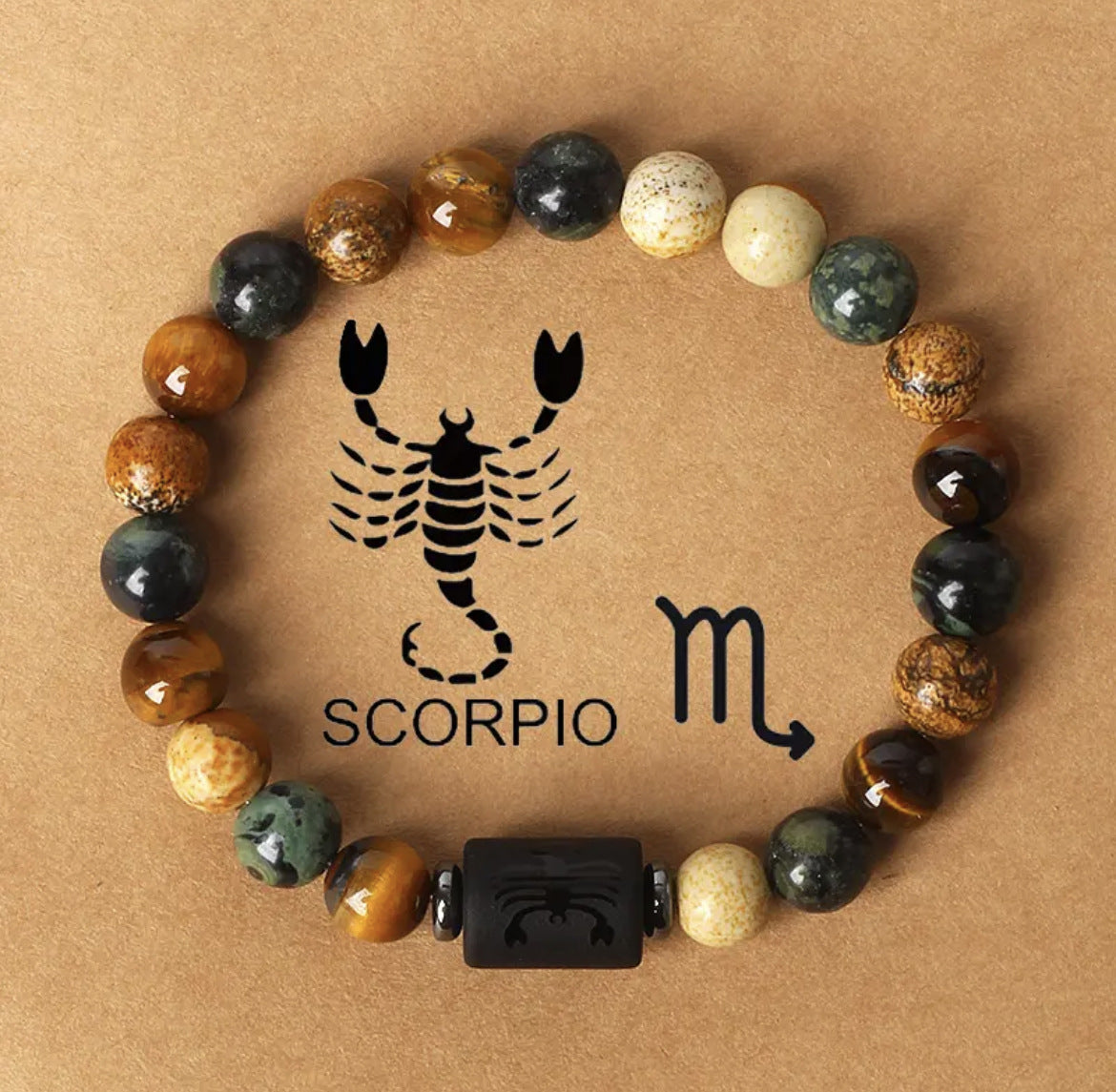 KONGRIA Zodiac Natural Stone Bracelet – 12 Zodiac Energy Beaded Bracelet