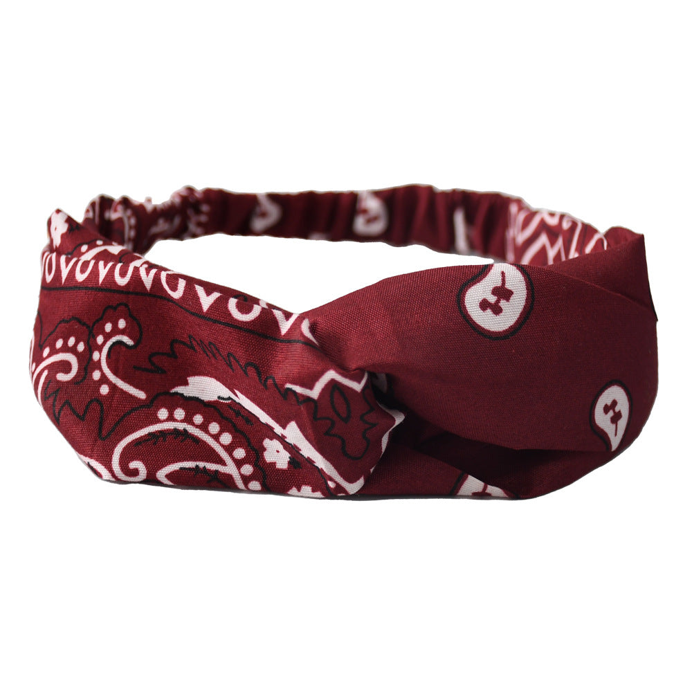 KONGRIA Vintage Bandana Headband – Stretch Twist Hair Band for Women